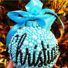 Load image into Gallery viewer, Blue Pearl Ornament 4 inches
